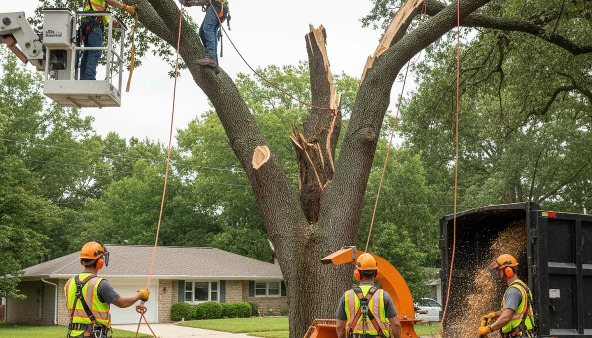 Seattle, WA arborist responding to emergency tree removal after storm damage