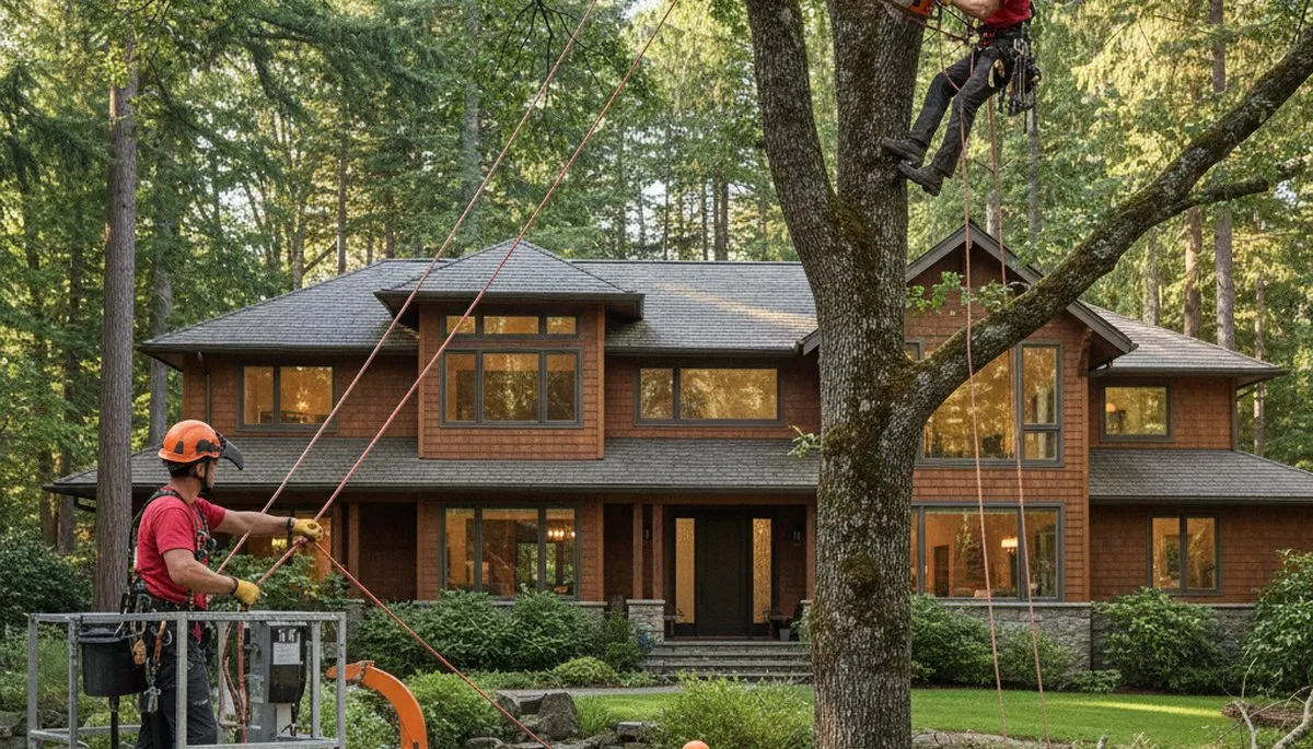 Tree service crew in Seattle, WA providing professional tree trimming and removal services