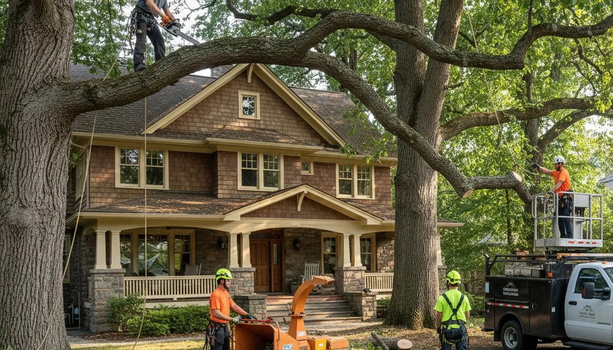 Tree service crew in Seattle, WA performing professional tree trimming and removal