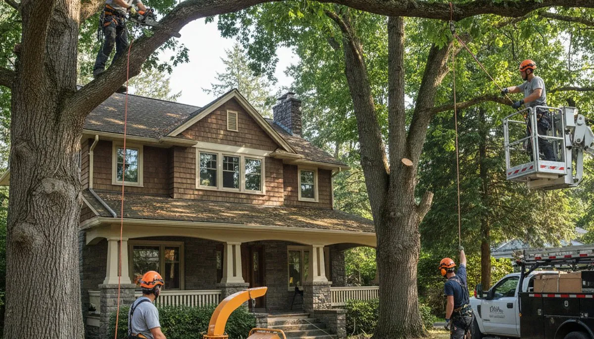 Tree service crew in Seattle, WA providing professional tree trimming and removal services