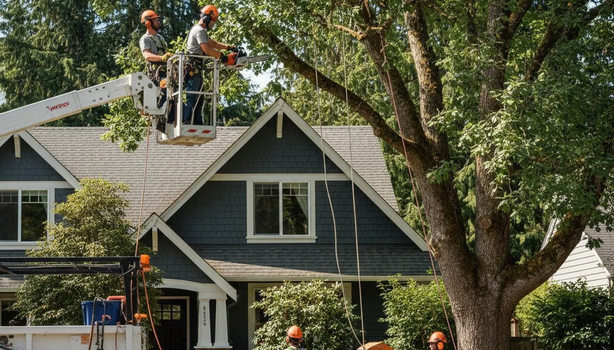 Seattle, WA tree service crew providing professional tree trimming and removal for local properties