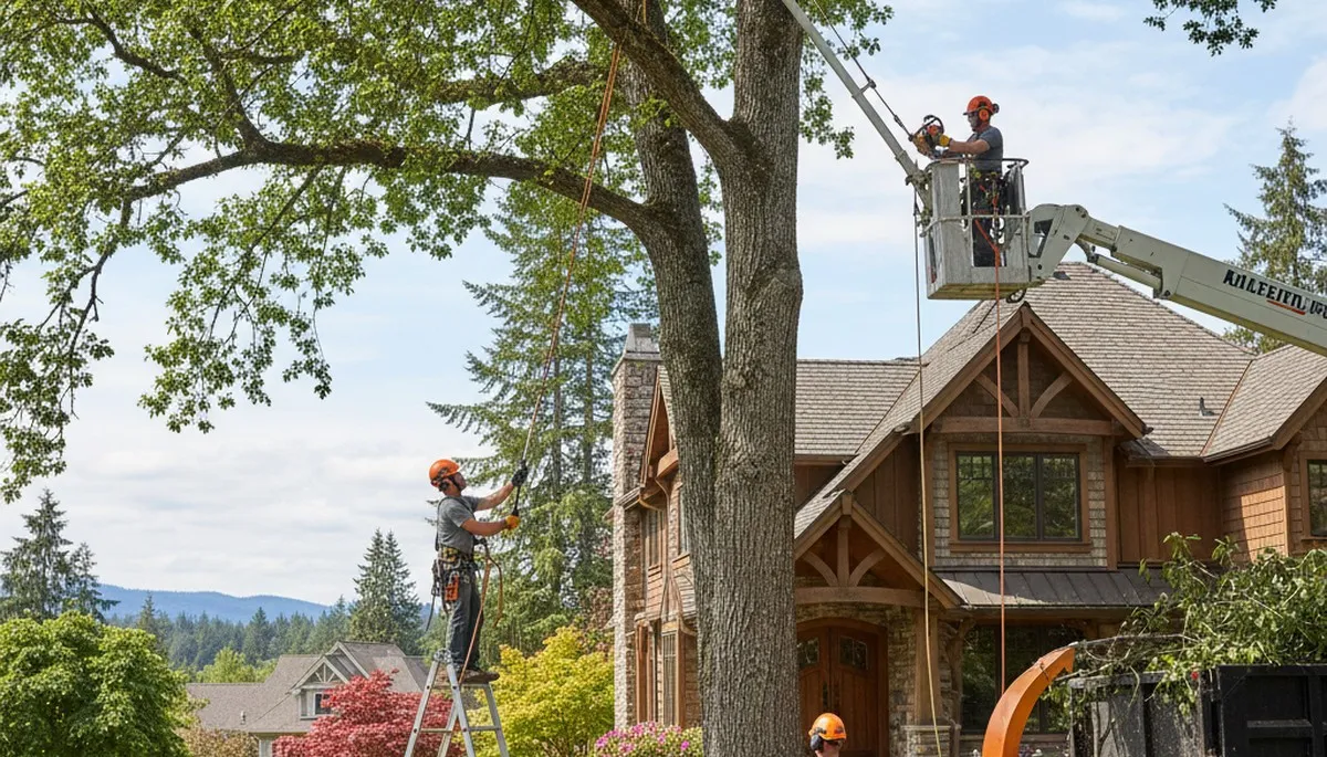 Tree service crew in Seattle, WA providing professional tree trimming and removal services
