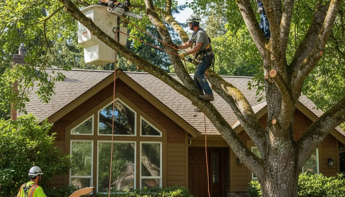 Tree service crew in Seattle, WA providing professional tree trimming and removal services